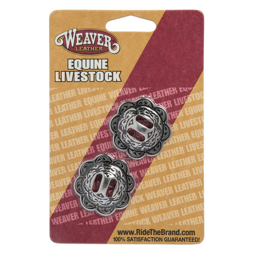 04200 Horse Shoe Brand Conchos with Slots, 1-1/2"