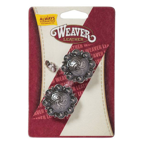 11/2" Antique Silver Berry Concho with Post