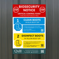 2-Step Boot Cleaning Biosecurity Sign