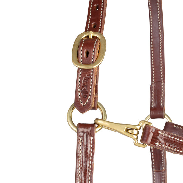 3/4" Double Stitch Adjustable Leather Halter