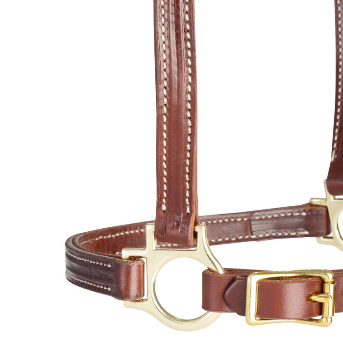3/4" Double Stitch Adjustable Leather Halter