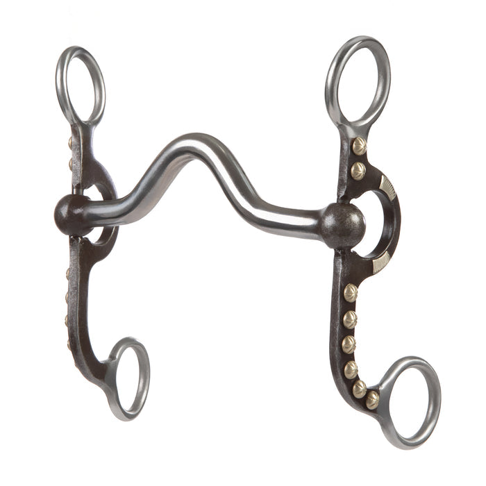 4-5/8" Pony Bit, Medium Port Mouth, Buffed Black