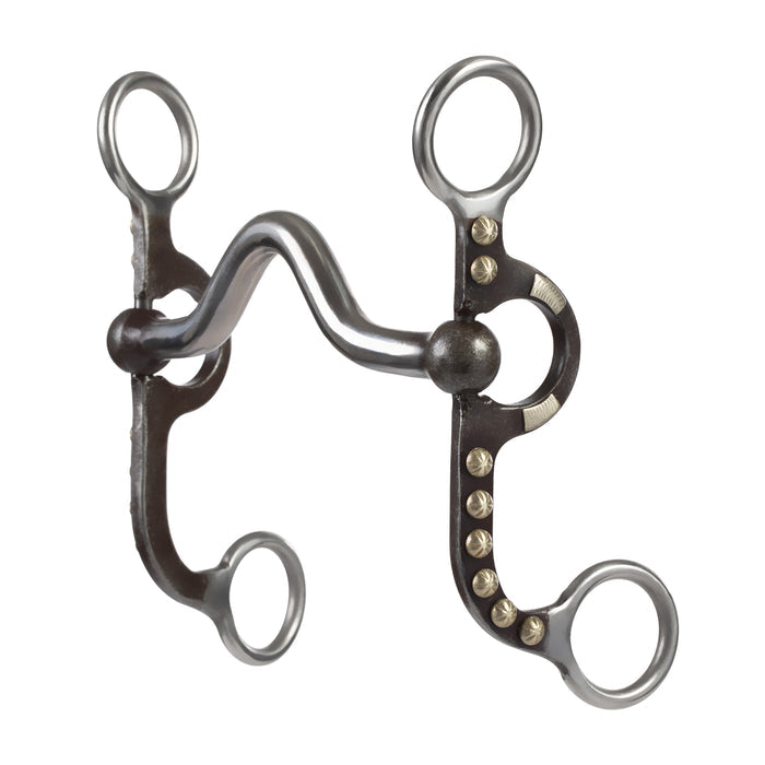 4-5/8" Pony Bit, Medium Port Mouth, Buffed Black