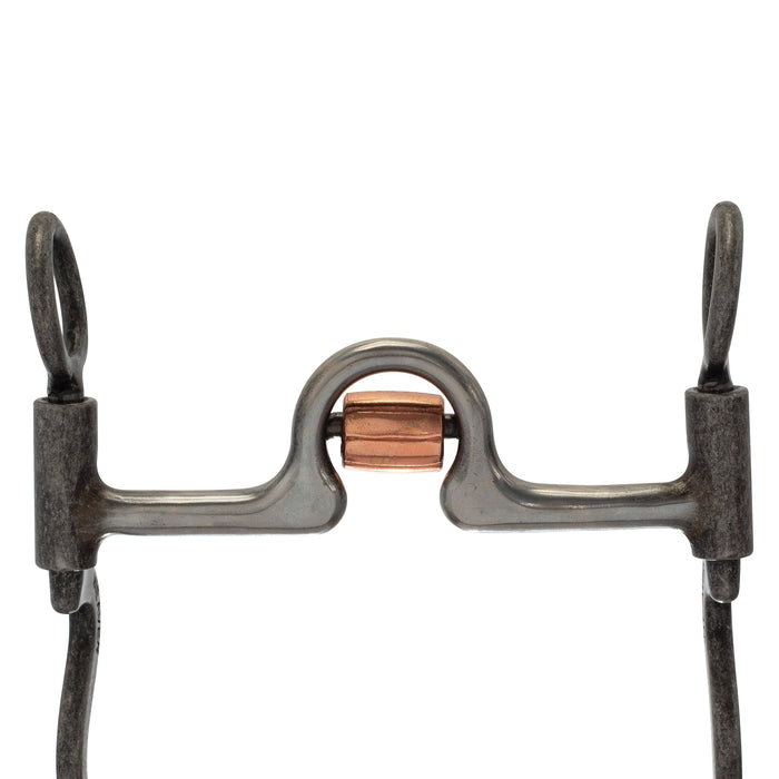 5" Sweet Iron Ported Mouth With Copper Cricket, 8-1/4" Shank Cheeks
