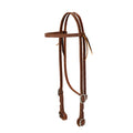 5/8" Oiled Hermann Oak Harness Leather Browband Headstall with Buckle Bit Ends