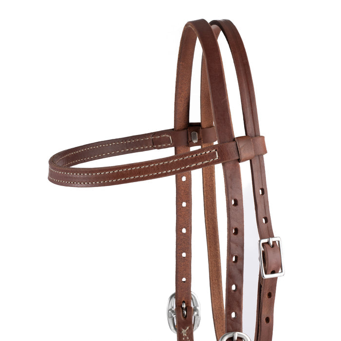 5/8" Oiled Hermann Oak Harness Leather Trainer Headstall
