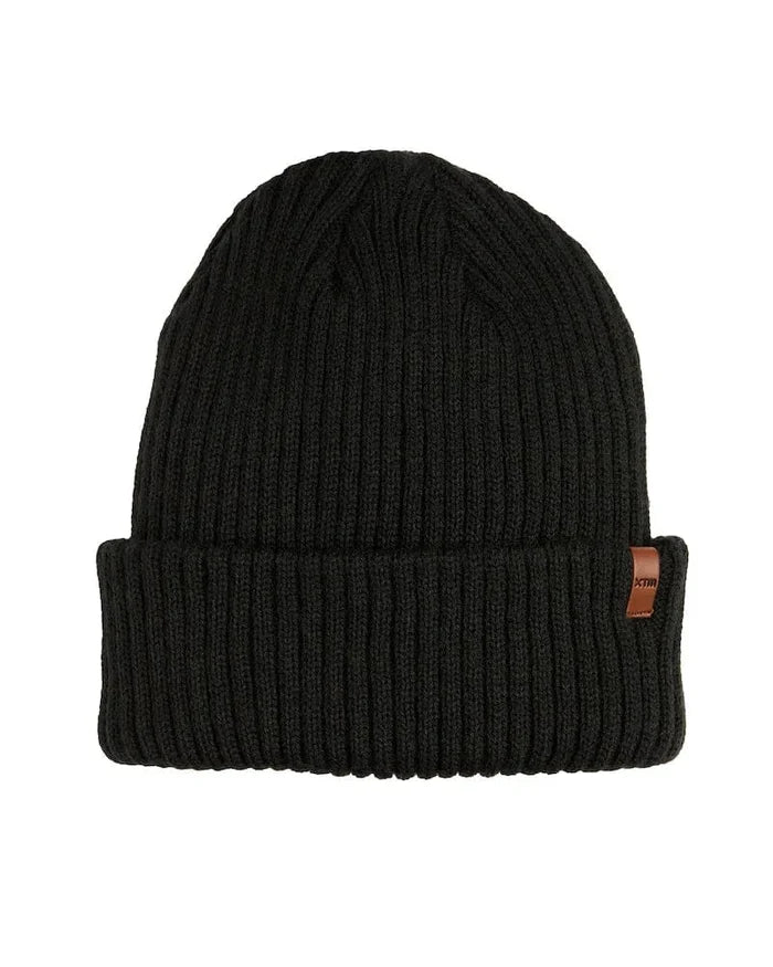 XTM Performance Beanie Black Ace Knitted Brim Hat Beanie HM043-BLK