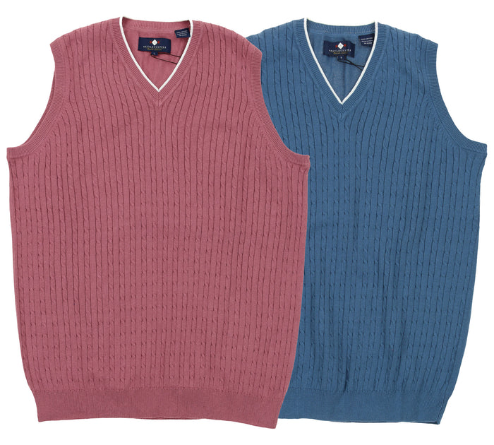 Argyle Culture Men's Cable Knit Vest, Color Options