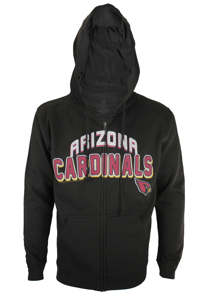 Arizona Cardinals NFL Football Men's In The Pocket Full Zip Fleece Hoodie, Black