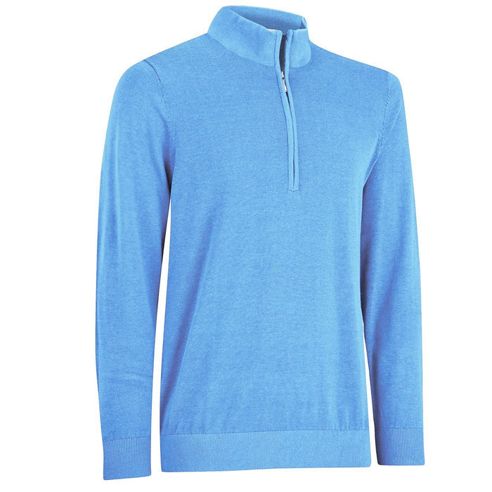 Ashworth Men's Solid Half Zip Pima Fitted Pullover Sweater, Color Options
