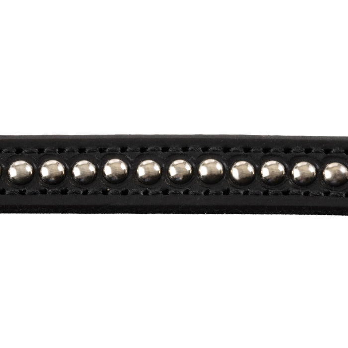 Back In Black Leather Reins, 5/8"