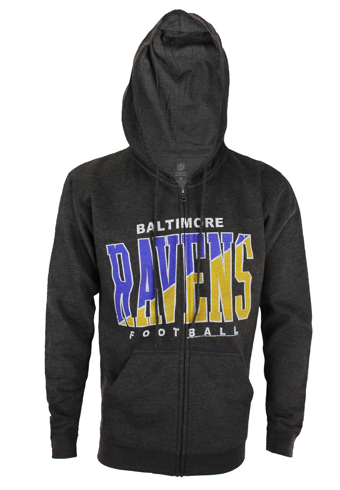 Baltimore Ravens NFL Football Mens Split Formation Fleece Hoodie, Gray