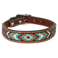 Beaded Aztec Dog Collar, front