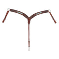 Beaded Contoured Breast Collar, Chestnut