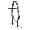 Black Leather Browband Headstall