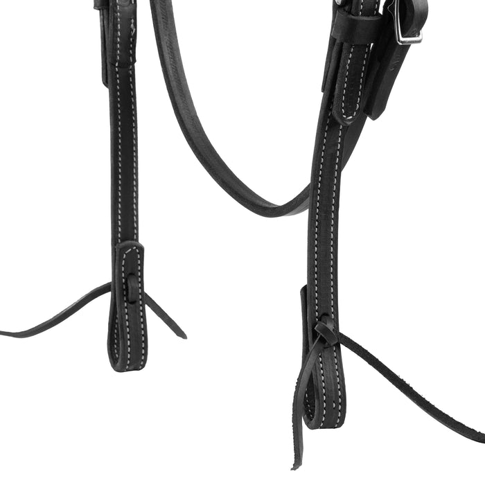 Black Leather Browband Headstall