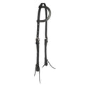 Black Leather Flat Sliding Ear Headstall