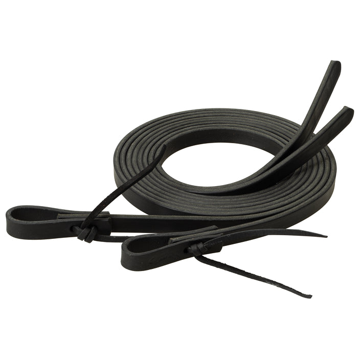Black Leather Split Reins, 5/8" x 7'