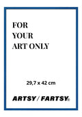 Blue Wooden Frame 30x42 cm