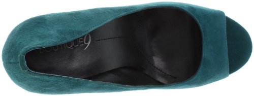 Boutique 9 Alesandra Women's Glitter Peep Toe Pumps Heels, Dark Turquoise