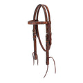 Browband Headstall, Floral Carved, 5/8" Pony