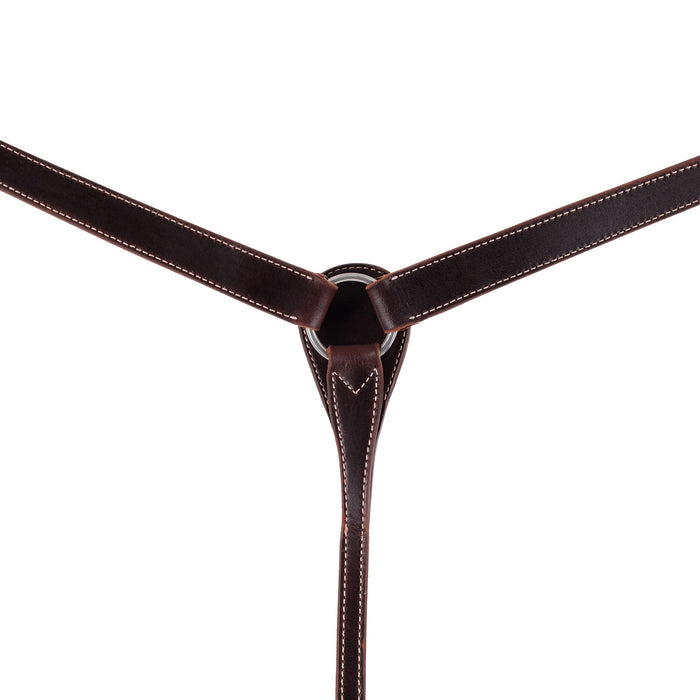 Buffalo Leather Contoured Breast Collar, Burgundy