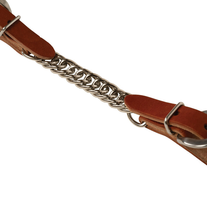 Canyon Rose Single Flat Link Nickel Plated Chain Curb Strap