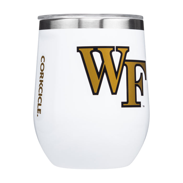 Corkcicle NCAA 12oz Wake Forest Demon Deacons Triple Insulated Stainless Steel Wine Glass
