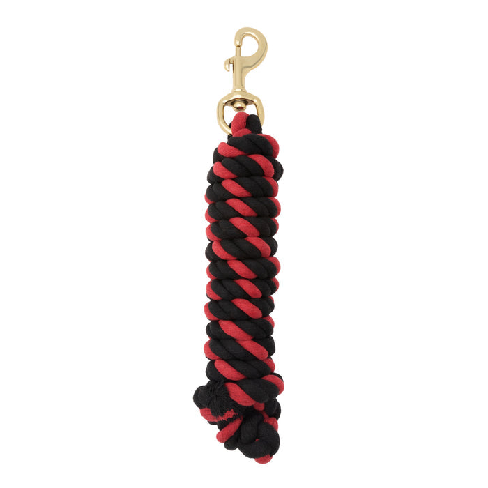 Cotton Lead Rope with Brass Plated 225 Snap, 5/8" x 10'