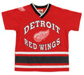 Detroit Red Wings NHL Boys Youth Short Sleeve V-Neck Knit Shirt, Red