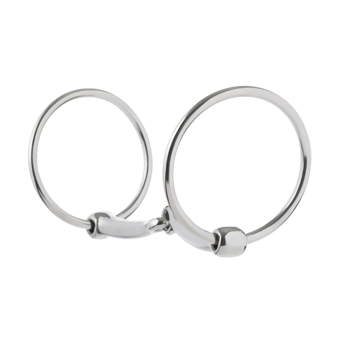Draft Bit, 6" Snaffle Mouth, Polished Stainless Steel