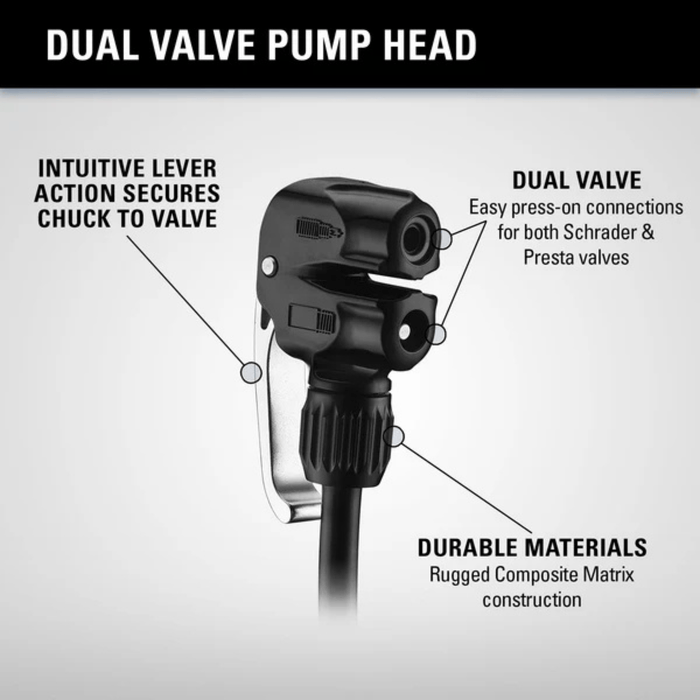 Lezyne Bicycle Pump Dual Valve Pump Head LZ1DUALV104