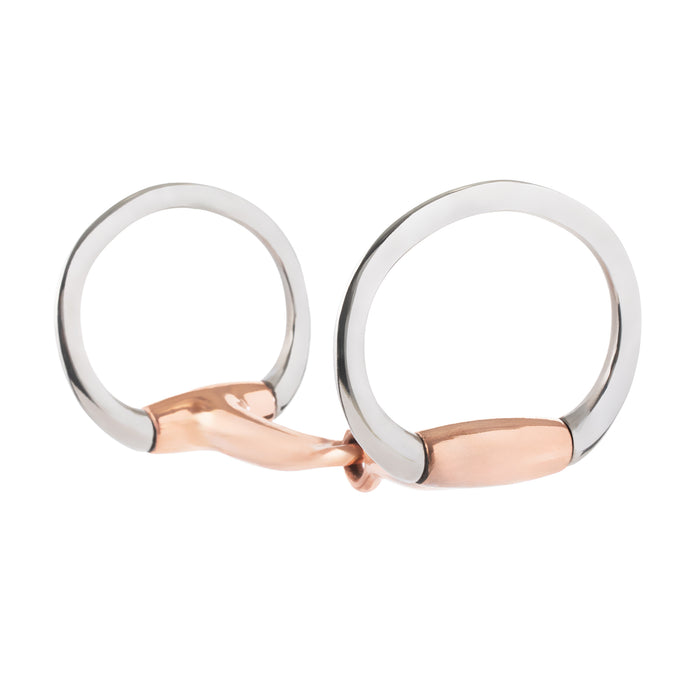 Eggbutt Snaffle Bit, 5" Copper Plated Mouth