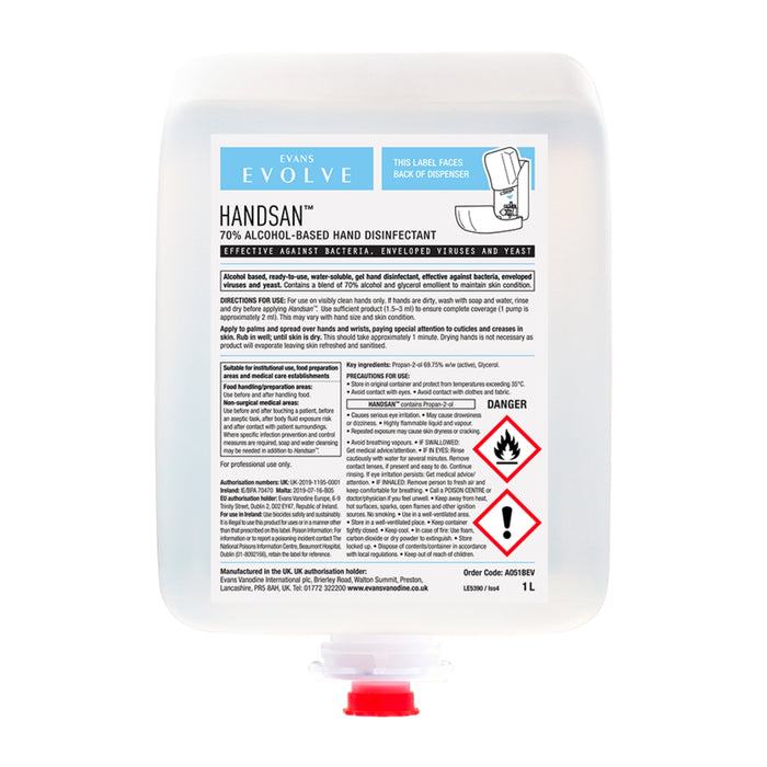 Evans Handsan™ Cartridge - Pack of 6 x 1L