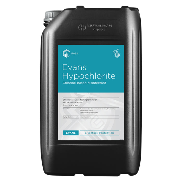 Evans Hypochlorite Chlorine-based Disinfectant | 25L, 200L & 1000L