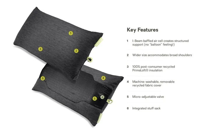 Nemo Pillow Fillo Elite Wide Ultralight Backpacking Pillow
