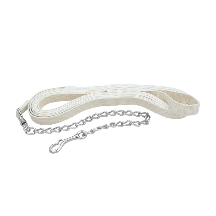 Flat Cotton Lunge Line, 1" x 27 with Chain