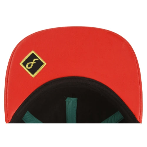 Flat Fitty One Love Strapback Cap Hat, Black / Red, One Size