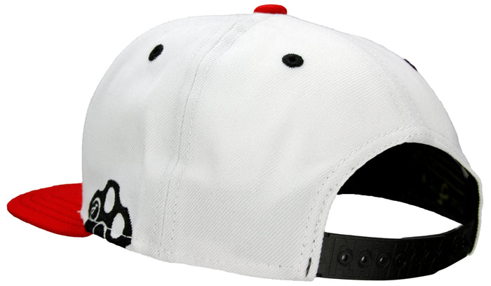 Flat Fitty Shot Caller Snapback Cap Hat - White Black and Yellow