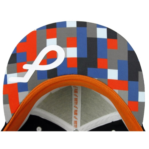 Flat Fitty Stylin Snapback Cap Hat, Black / Blue, One Size