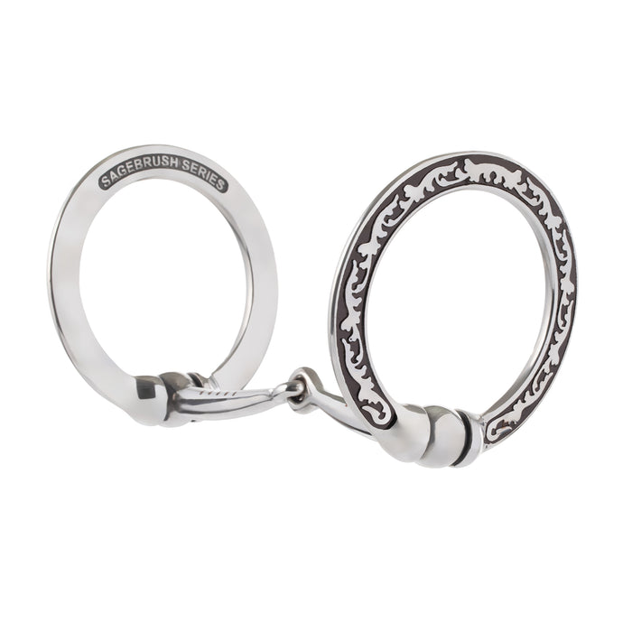 Floral Engraving with Black Accents, 5" Snaffle Mouth