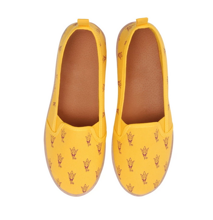 FOCO NCAA Women's Arizona State Sun Devils Espadrille Canvas Slip On Shoe