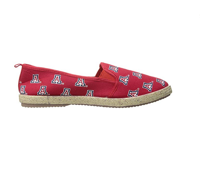 FOCO NCAA Women's Arizona Wildcats Espadrille Canvas Slip On Shoe