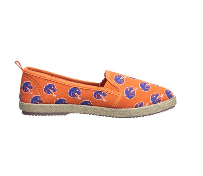 FOCO NCAA Women's Boise State Broncos Espadrille Canvas Slip On Shoe