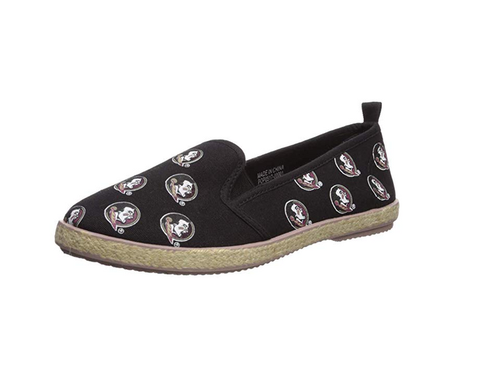 FOCO NCAA Women's Florida State Seminoles Espadrille Canvas Slip On Shoe