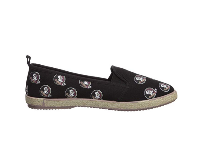 FOCO NCAA Women's Florida State Seminoles Espadrille Canvas Slip On Shoe