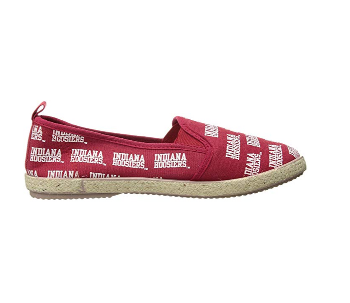 FOCO NCAA Women's Indiana Hoosiers Espadrille Canvas Slip On Shoe