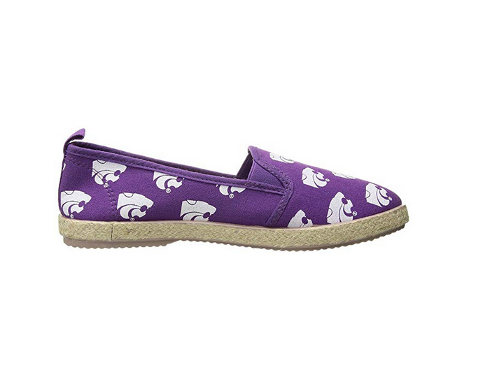 FOCO NCAA Women's Kansas State Wildcats Espadrille Canvas Slip On Shoe