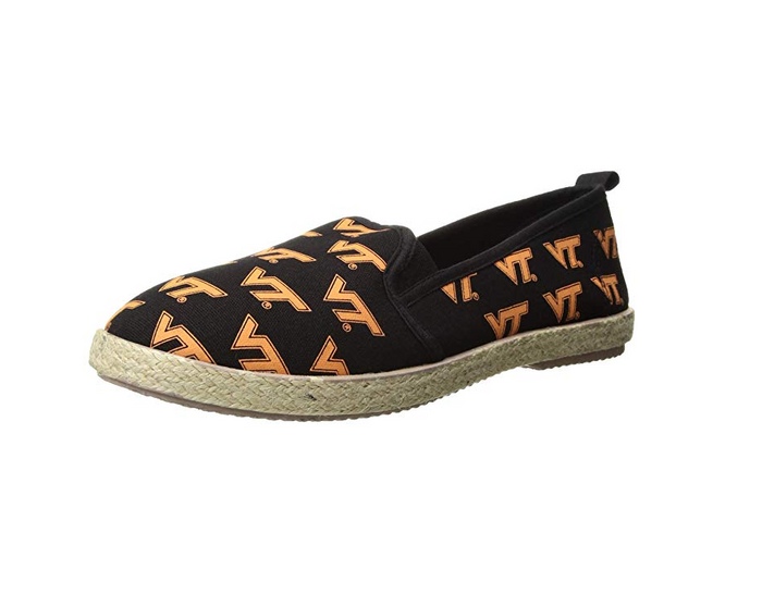 FOCO NCAA Women's Virginia Tech Hokies Espadrille Canvas Slip On Shoe