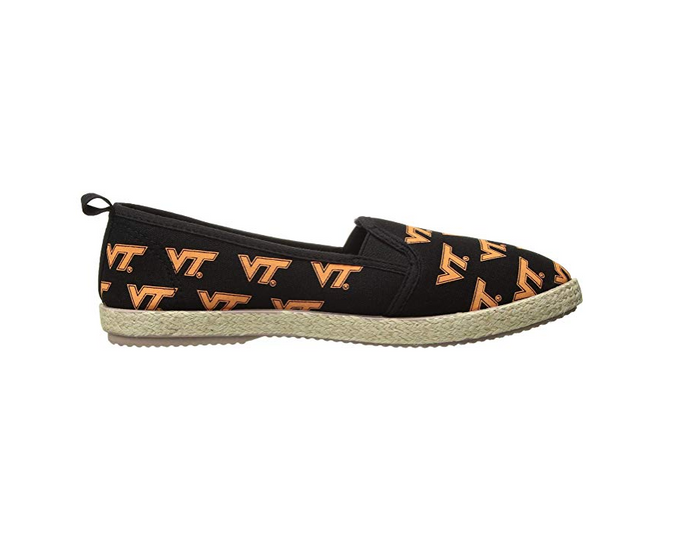 FOCO NCAA Women's Virginia Tech Hokies Espadrille Canvas Slip On Shoe